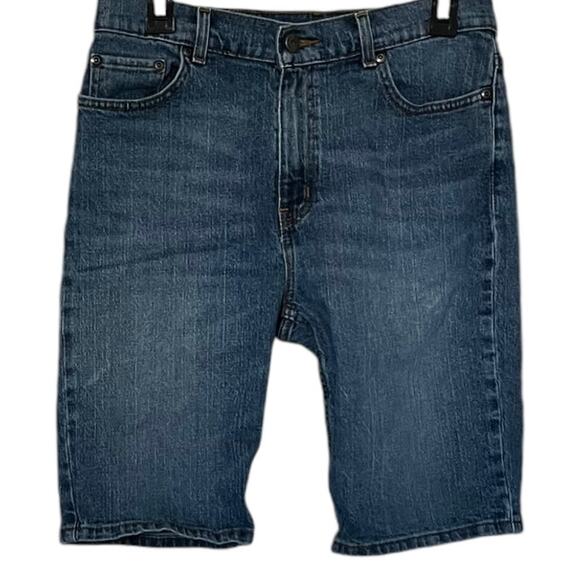 GEORGE BERMUDA/WALKING JEAN SHORTS, MENS, 30, DENIM BLUE, HIGH-RISE, CASUAL - Picture 1 of 12